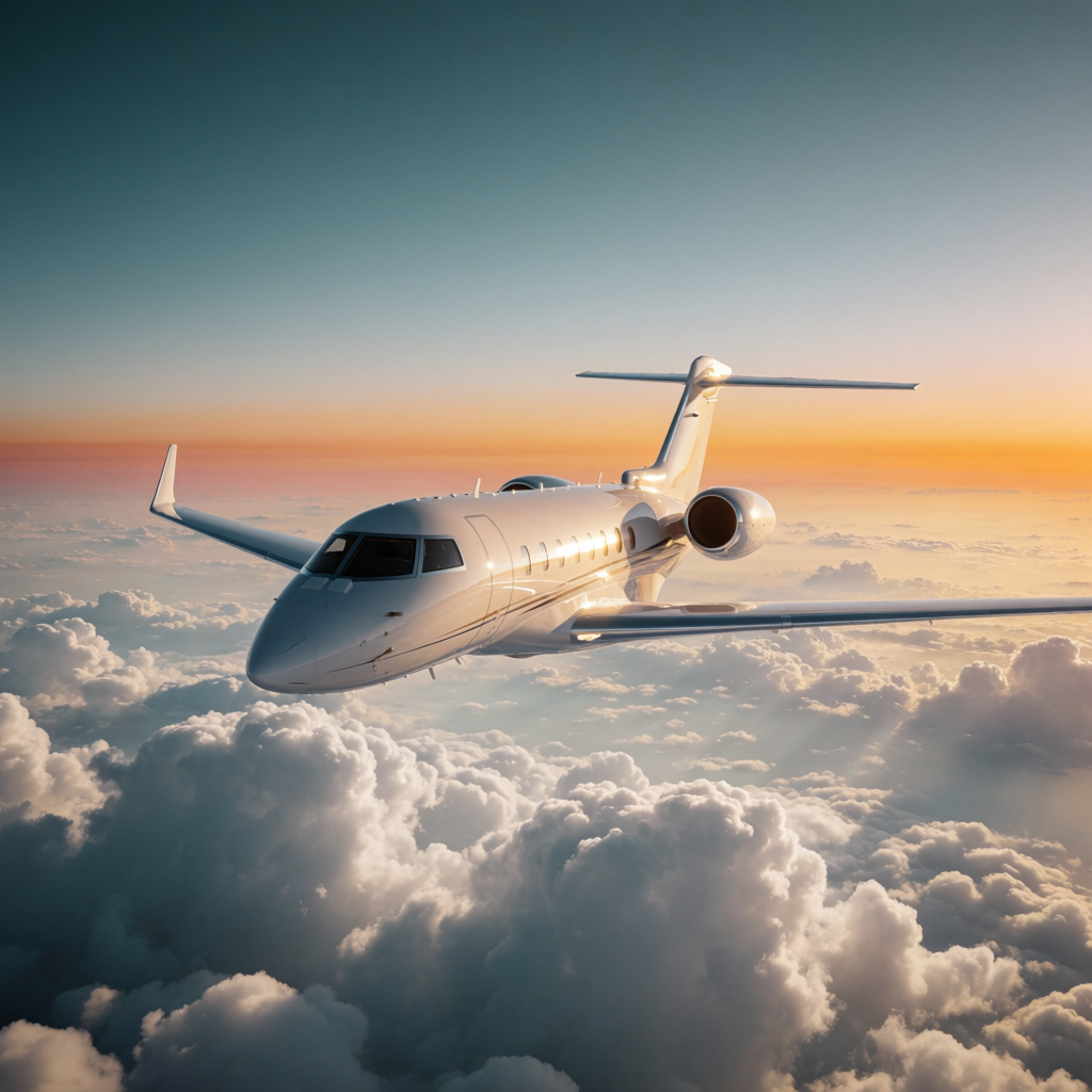 Private jet exterior